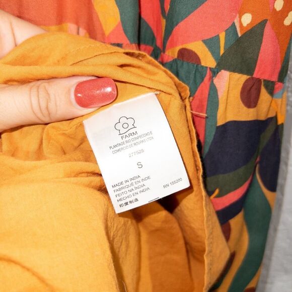 Farm‎ Rio x Anthropologie Orange Crochet Maxi Dress Size Small - Picture 11 of 13